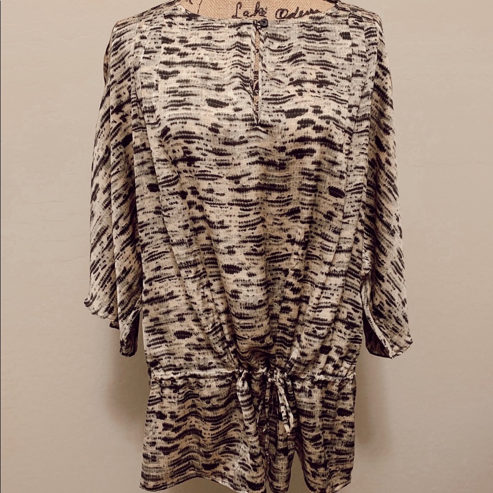 Michael Kors Tunic  Animal Print, Drawstring Waist